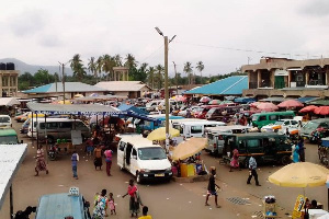 View of a lorry station