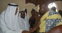 Naba Musah Akambonga, the President of Council of Zongo Chiefs in Ashanti Region with Otumfuo