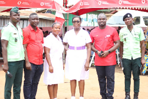 Head of Vodafone Ghana Foundation, Amaris Nana A. Perbi with other key stakeholders after the event