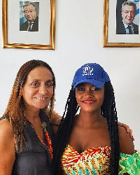 eShun and a representatiove from UNHCR