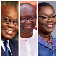 President Akufo-Addo, Ken Ofori-Atta and Ursula Owusu-Ekuful