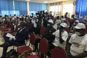 Participants at a pree confrerence and seminar on cannabis and the law in Accra