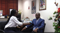 MP for Bole Bamboi, Yussif Sulemana, with host Nimatu Yakubu Atouyese