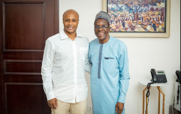 Black Stars Captain, Andre Dede Ayew and Speaker of Parliament, Alban Bagbin