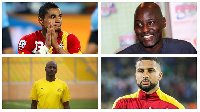 L-R: Kevin-Prince Boateng, Tony Baffoe, Otto Addo and Daniel Kofi-Kyereh