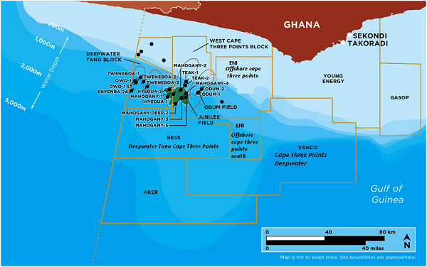 File photo of Ghana's offshore fields