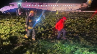 RwandAir flight from Nairobi skidded off the runway as it touched down at the Entebbe International