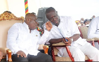 Secretary-General of the TUC, Dr Anthony Yaw Baah with President Akufo-Addo