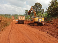 A photo of a road under construction