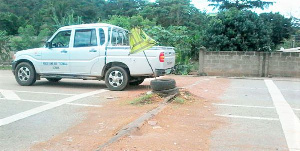 The unauthorised speed humps on top of the official rumble strips at Matse