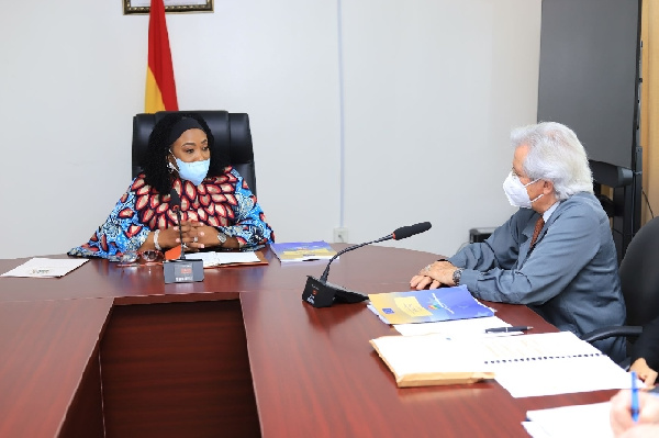 Minister for Foreign Affairs and Regional integration, Shirley Ayorkor Botchwey and Javier Nart