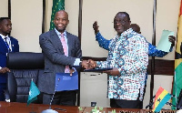 Minister of Trade and Industry, Alan Kyeremanten signed the framework on behalf of Ghana