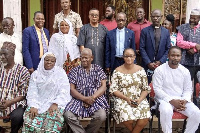 Members of the Bono regional Peace Council after a meeting