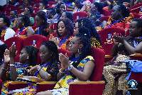 Some women at a conference