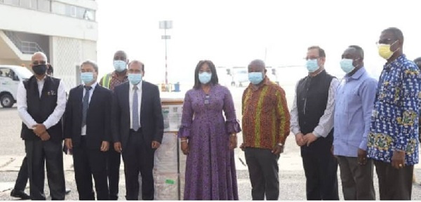 The vaccines were officially received at the Kotoka International Airport by Ghana’s Minister for Fo