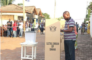 File photo: A voter casting his ballot