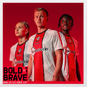 Mohammed Salisu Models In The New Southampton Home Jersey