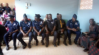 The delegation sent by the IGP to console the family of Kofi Ampomah