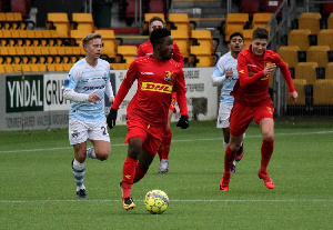 Ibrahim Sadiq in action for FC Nordsjælland