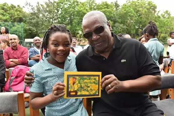 President John Dramani Mahama with Farida