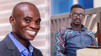 Nana Appiah Mensah (R) has been accused of running a ponzi scheme with his Menzgold company