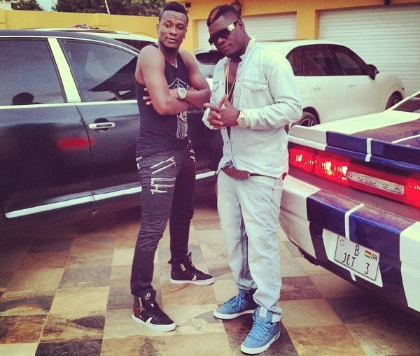 Black Stars striker , Asamoah Gyan and Castro