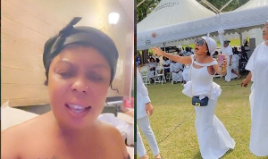 Afia Schwarzenegger at her father's burial ceremony