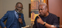 Gabby Asare Otchere-Darko and former President John Dramani Mahama