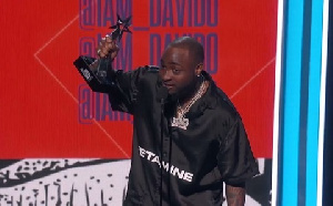 Davido on stage at the 2018 BET Awards, Microsoft Theater, LA