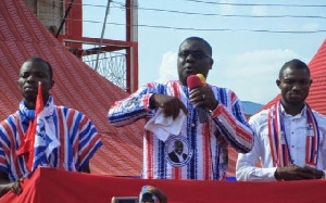 Sammy Awuku (middle) is NPP National Organizer hopeful