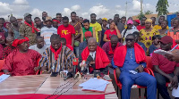 Members of Ashaiman Lives Matter during a press conference