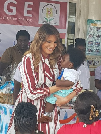 Melania Trump visited the Accra Regional Hospital in Accra among other things during her visit