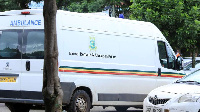 An ambulance at the Nairobi Remand and Allocation Prison