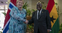 President Nana Addo Dankwa Akufo-Addo with Erna Solberg