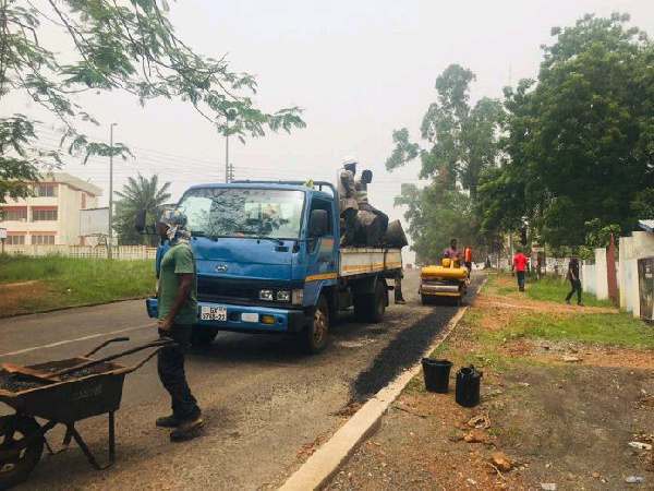 Roads in Ho under construction towards Ghana's Independence