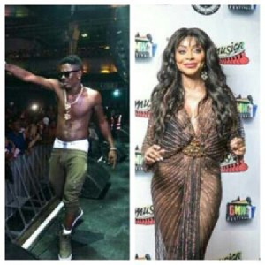 Shatta Wale (L) and Stephanie Benson (R)