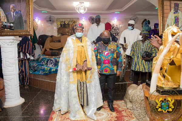 President Nana Addo Dankwa Akufo-Addo with Yagbonwura Tuntumba Boressah