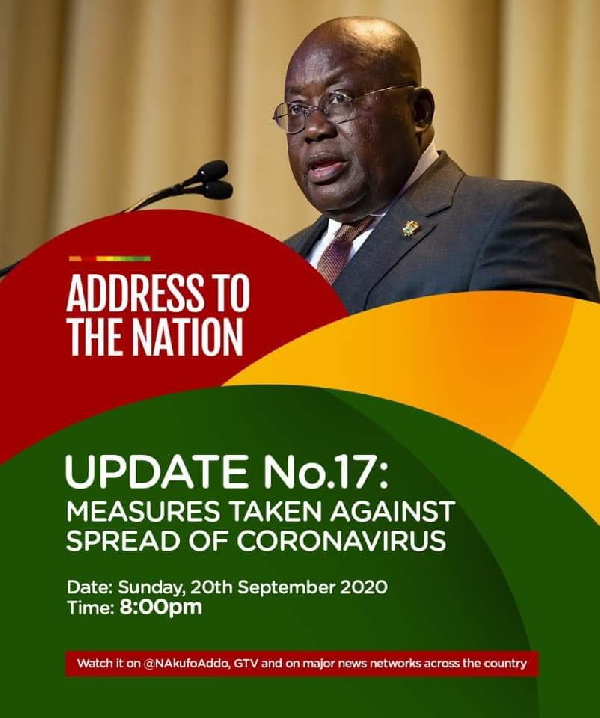 President Akufo-Addo will address Ghanaians this evening