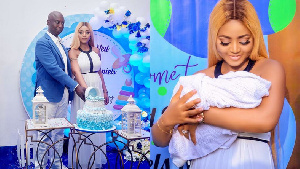 Regina Daniels and billionaire husband, Ned Nwoko, hold naming ceremony for their son