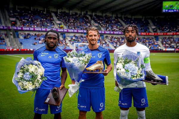 Joseph Paintsil [L] with colleagues