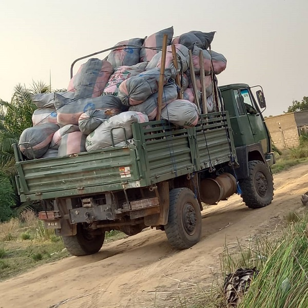 A truckload of the substance suspected to be marijuana