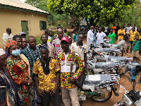 Hajia Zuwera Ibrahimah poses with constituents