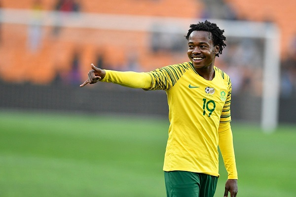 South Africa's winger, Percy Tau