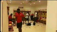 Black Star players in the changing room