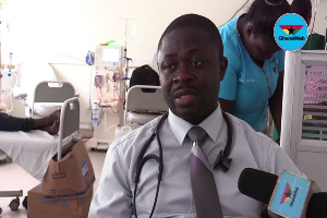 Nephrology fellow at the Renal Dialysis Unit of Korle Bu Teaching Hospital, Dr Mensah Amoah