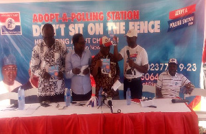 Ken Ofori Atta and some NPP officials launching the initiative in Ho