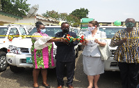 Agric Minister,  Dr. Owusu Afriyie Akoto and some dignitaries during the event