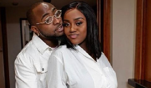 Davido with partner Chioma