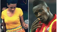 Sarah Kwablah and Asamoah Gyan in an enhanced photo