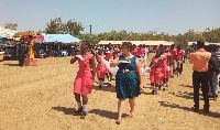 A typical 6th March parade in a district in Ghana